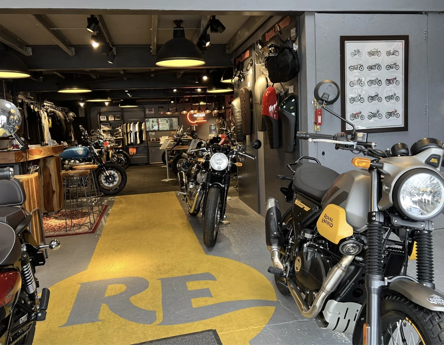 Detailfoto van een motor bij Passie Motoren